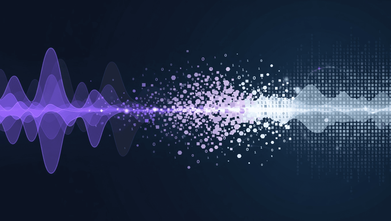 Sound wave transforming into data insights