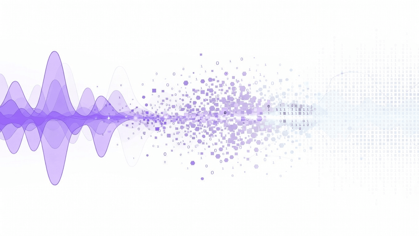 Sound wave transforming into data insights