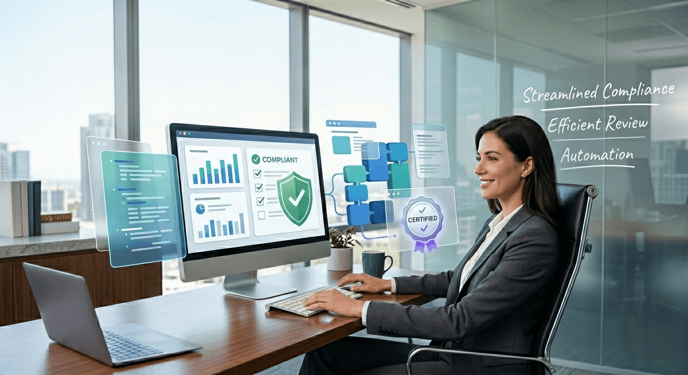 Insurance broker principal reviewing compliance records in preparation for an ASIC review